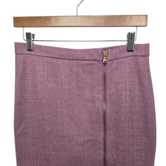 J Crew Skirt Womens 4 Purple Wool Pencil Lined Back Zip Stretch Career Office‎ - Picture 7 of 9